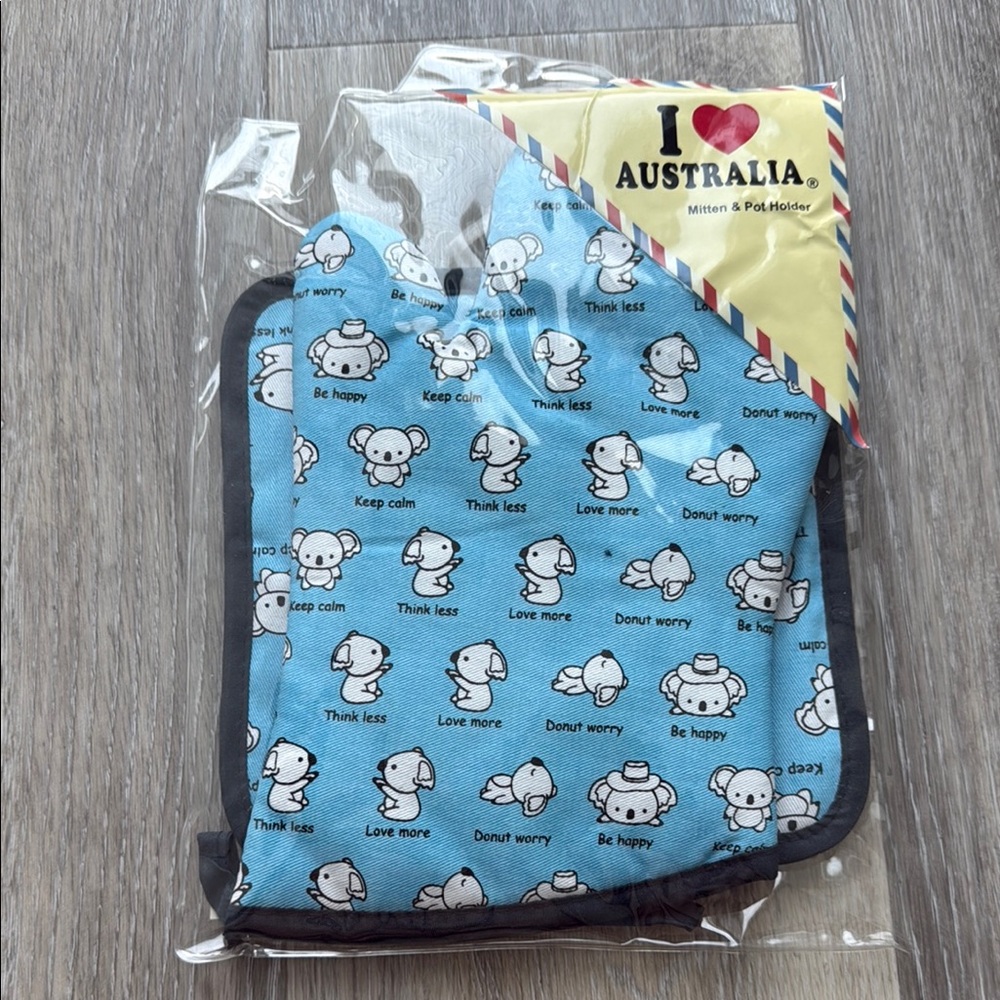 Kola Print Oven Mitt & Pot Holder Set